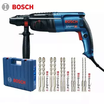 Дрель электрическая Bosch GBH2-26E + сверла, кейс