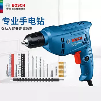 Дрель электрическая Bosch GBM400KL + сверла