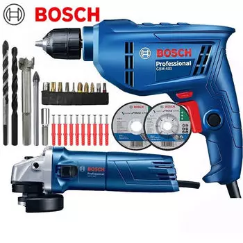 Дрель электрическая Bosch GBM 400 + шлифовальная машина Bosch GWS 700