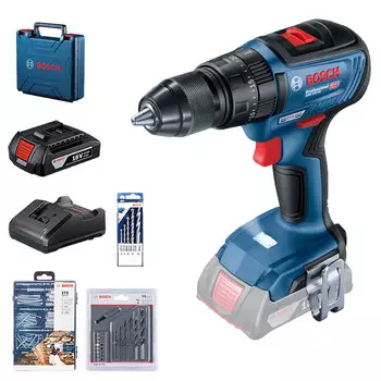 Дрель электрическая Bosch GSB 18V-50 + аккумулятор, зарядное устройство, кейс