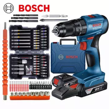 Дрель-шуруповерт аккумуляторная Bosch GSB 185-Li + набор насадок, аккумулятор, зарядное устройство