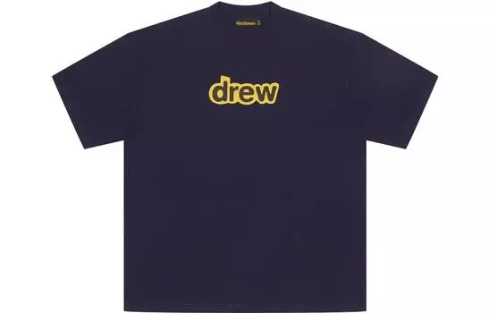 Drew House Футболка с логотипом Letter Series унисекс, темно-синяя