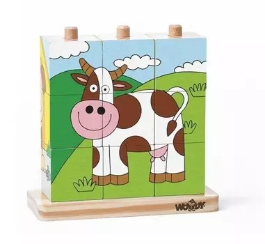 Древесные, кубические блоки Woody