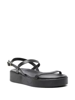 Древнегреческие сандалии. Кожаные сандалии на платформе Euriali Ancient Greek Sandals, черный