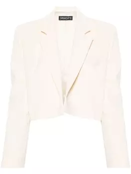 DRHOPE укороченный однобортный блейзер, нейтральный цвет