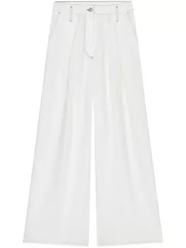 DRIES VAN NOTEN брюки палаццо со складками, белый