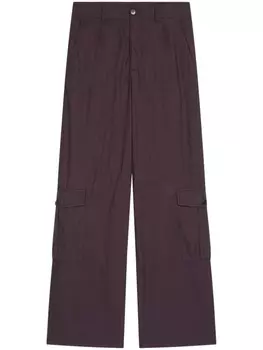 DRIES VAN NOTEN брюки широкого кроя, фиолетовый