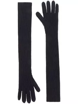 DRIES VAN NOTEN длинные шерстяные перчатки, синий