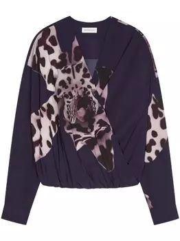 DRIES VAN NOTEN драпированная блузка, синий