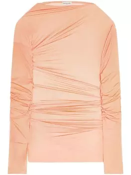 DRIES VAN NOTEN футболка с драпировкой, оранжевый