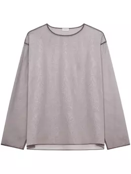 DRIES VAN NOTEN футболка с круглым вырезом, коричневый