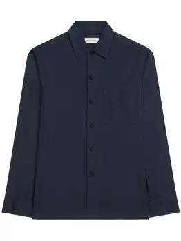 DRIES VAN NOTEN хлопковая рубашка, синий