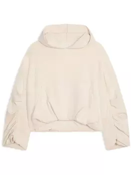 DRIES VAN NOTEN худи с драпировкой, белый