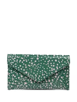 DRIES VAN NOTEN кошелек-конверт в горох, зеленый