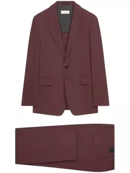 DRIES VAN NOTEN костюм с заостренными лацканами, красный