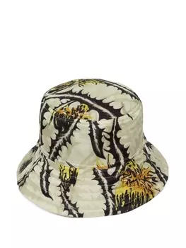 DRIES VAN NOTEN панама с принтом, нейтральный цвет