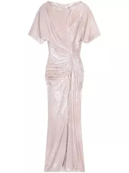 DRIES VAN NOTEN платье макси с пайетками, розовый