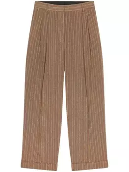 DRIES VAN NOTEN плиссированные брюки, коричневый
