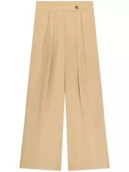 DRIES VAN NOTEN плиссированные широкие брюки, нейтральный