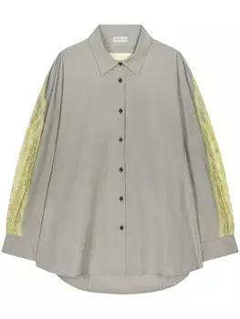 DRIES VAN NOTEN рубашка на пуговицах, серый