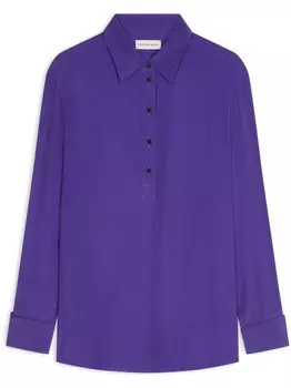 DRIES VAN NOTEN рубашка поло с длинными рукавами, фиолетовый