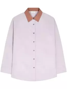 DRIES VAN NOTEN рубашка с контрастным воротником, фиолетовый