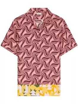 DRIES VAN NOTEN рубашка с принтом, розовый