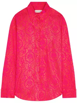 DRIES VAN NOTEN рубашка с узором Baroque, розовый