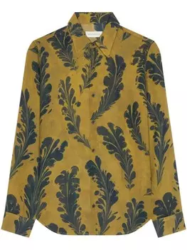 DRIES VAN NOTEN рубашка с узором, желтый
