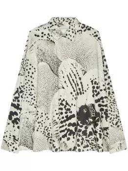 DRIES VAN NOTEN шелковая рубашка, черный