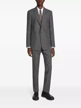 DRIES VAN NOTEN шелковый галстук с жаккардовым узором, красный