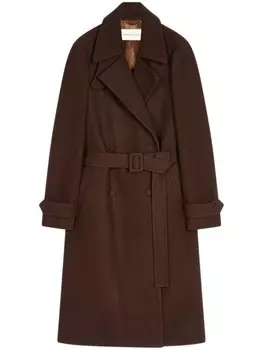 DRIES VAN NOTEN шерстяной тренч, коричневый