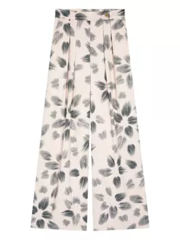 DRIES VAN NOTEN широкие брюки со складками, нейтральный