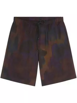 DRIES VAN NOTEN шорты с завязками и принтом в цвете, красный