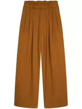 DRIES VAN NOTEN спортивные брюки со складками, коричневый