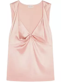 DRIES VAN NOTEN топ с драпировкой, розовый