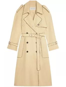 DRIES VAN NOTEN тренч с кантом, нейтральный цвет