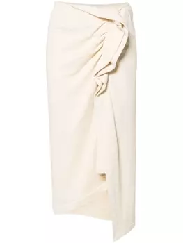 DRIES VAN NOTEN юбка с драпировкой, нейтральный цвет