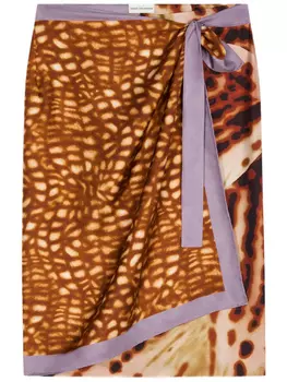 DRIES VAN NOTEN юбка с запахом, коричневый