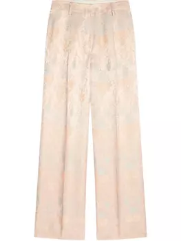 DRIES VAN NOTEN жаккардовые брюки, розовый