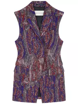 DRIES VAN NOTEN жаккардовый пиджак, красный