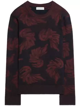 DRIES VAN NOTEN жаккардовый свитер, синий