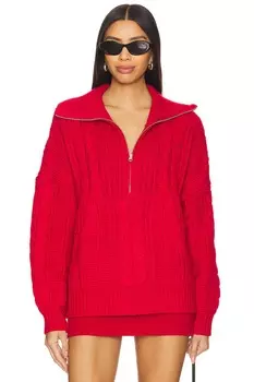 Дрина хенли вязаный свитер For Love & Lemons, красный