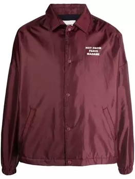 Drle De Monsieur бомбер на кнопках с текстовым принтом, фиолетовый