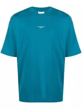 Drle De Monsieur футболка с короткими рукавами и надписью, синий