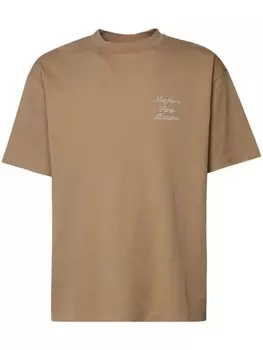 Drle De Monsieur футболка с вышитым лозунгом, коричневый
