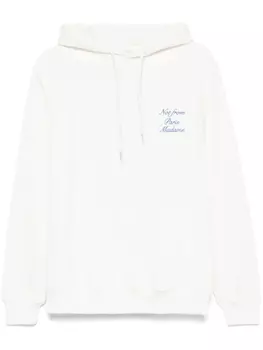 Drle De Monsieur худи с вышитой надписью, белый