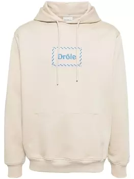Drle De Monsieur худи с вышитым логотипом, нейтральный цвет