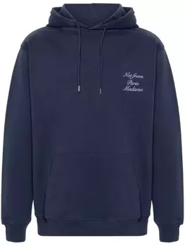 Drle De Monsieur толстовка с капюшоном Le Hoodie с надписью «Каллиграфия», синий