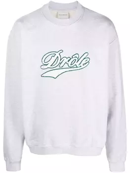 Drle De Monsieur толстовка с вышитым логотипом, серый